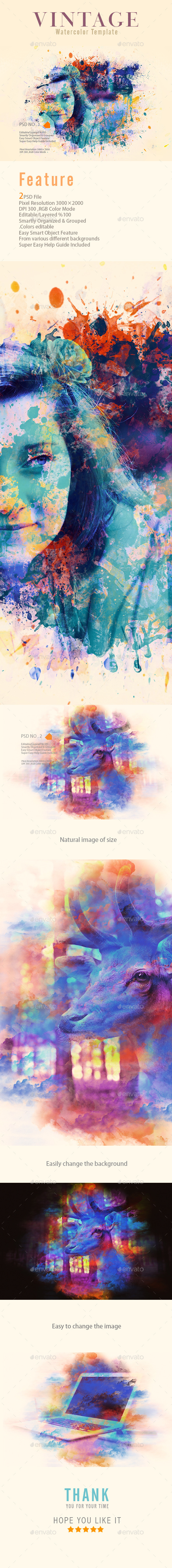 GraphicRiver Vintage Watercolor Template 11000833 GraphicRiver Vintage Watercolor Template 11000833