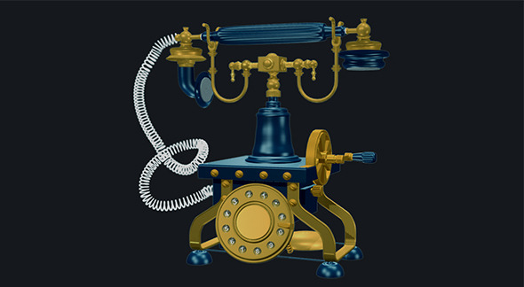 3DOcean Old Model Telephone Set 11001412 3DOcean Old Model Telephone Set 11001412
