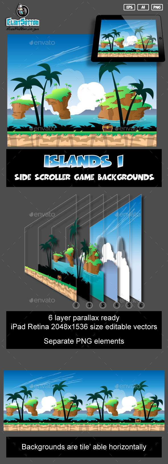 GraphicRiver Islands1 game background 11002212 GraphicRiver Islands1 game background 11002212