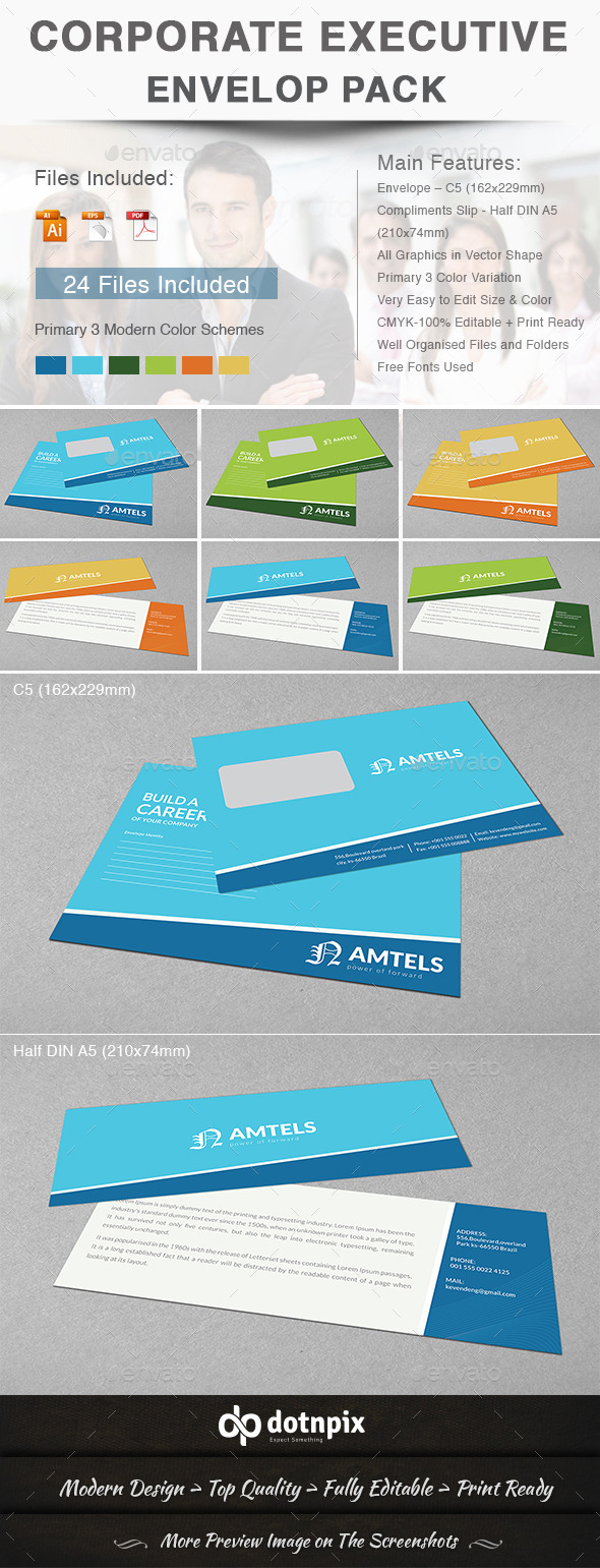 Corporate Executive Envelop Pack (Stationery)