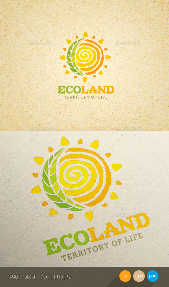 GraphicRiver Eco Land Organic Farm Creative Logo Concept 11002583 GraphicRiver Eco Land Organic Farm Creative Logo Concept 11002583