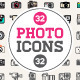 Great 32+32 Vector Photo/Camera Icons Set