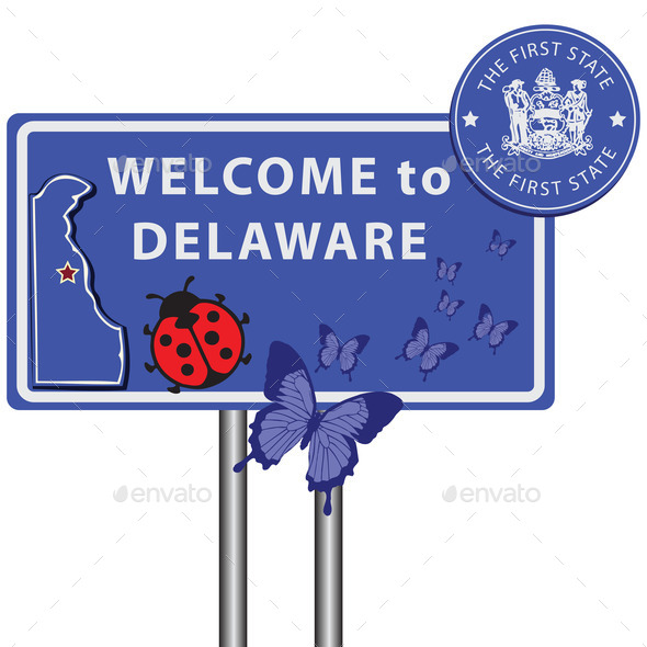 Road sign Welcome to Delaware (Misc) Photo Download