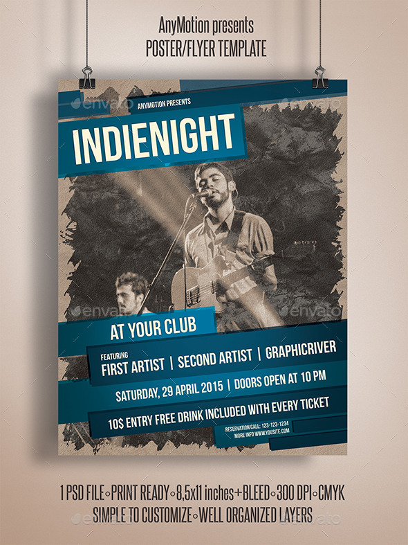 Indie Night Flyer Template (Clubs & Parties)