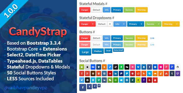 CodeCanyon CandyStrap Fresh Sweet & Modern BootStrap Skin 11004037 CodeCanyon CandyStrap Fresh Sweet & Modern BootStrap Skin 11004037
