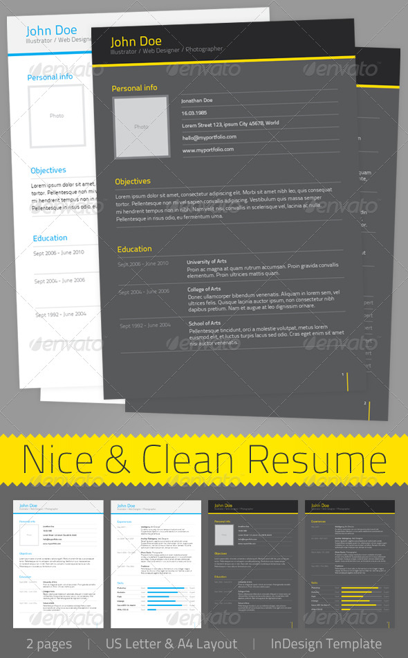 Nice & Clean Resume