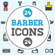 Great 24+24 Vector Barber Shop Icons Set