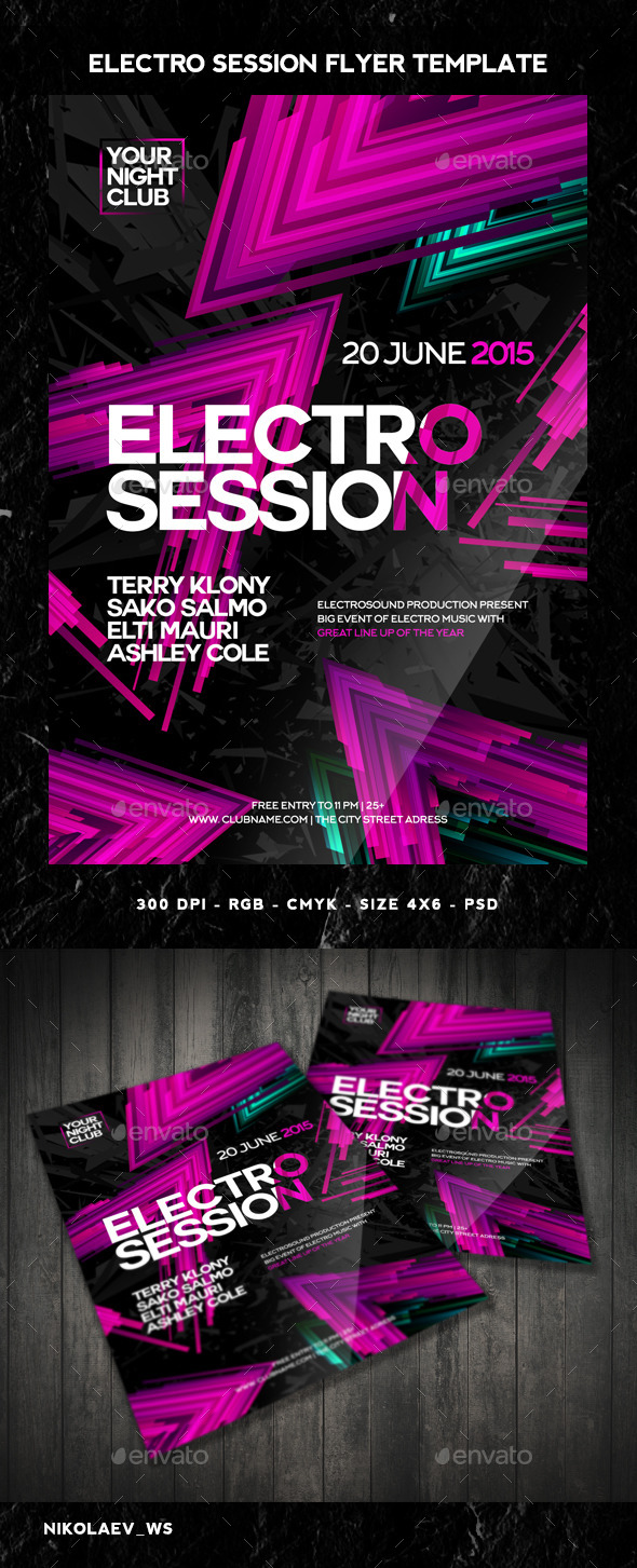 GraphicRiver Electro Session Flyer 10962060 GraphicRiver Electro Session Flyer 10962060