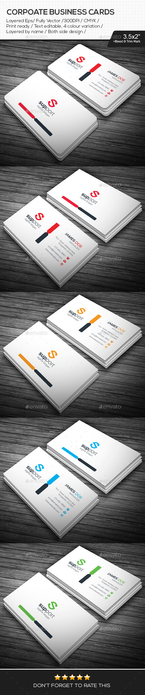 Support Corporate Business Cards (Corporate)