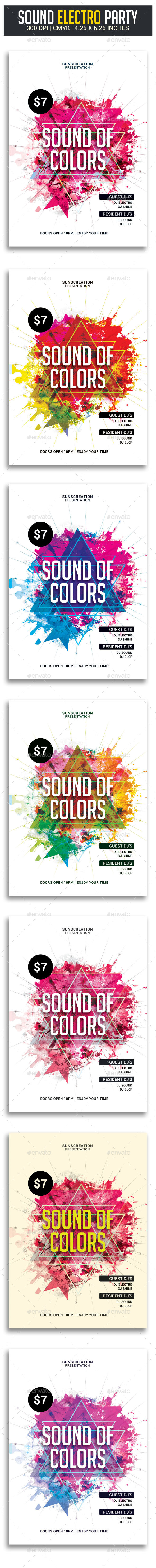 GraphicRiver Sound Electro Party Flyer 11006292 GraphicRiver Sound Electro Party Flyer 11006292