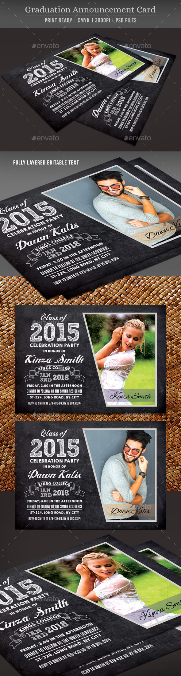 GraphicRiver Graduation Announcement Card 11007324 GraphicRiver Graduation Announcement Card 11007324