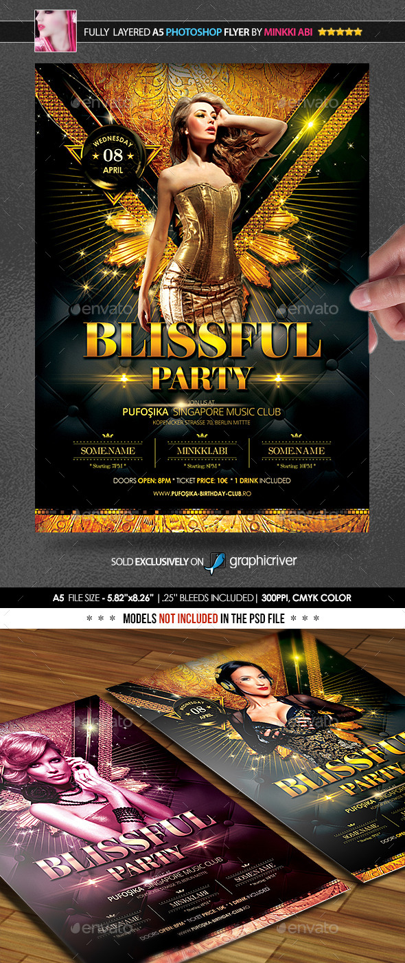 GraphicRiver Blissful Party Poster Flyer 11007776 GraphicRiver Blissful Party Poster Flyer 11007776