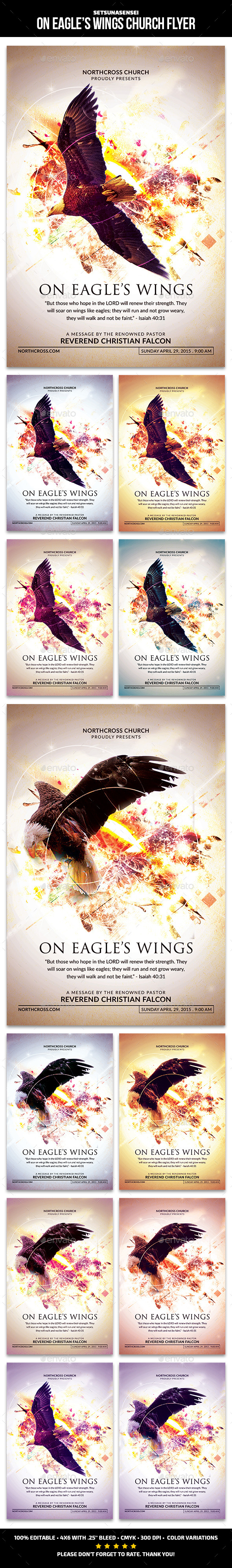 GraphicRiver On Eagle s Wings Church Flyer 11009108 GraphicRiver On Eagle s Wings Church Flyer 11009108