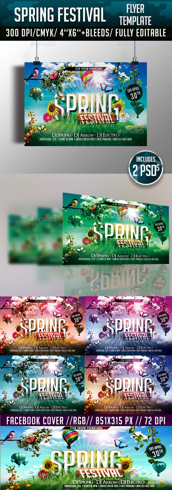 Spring Festival Flyer Template