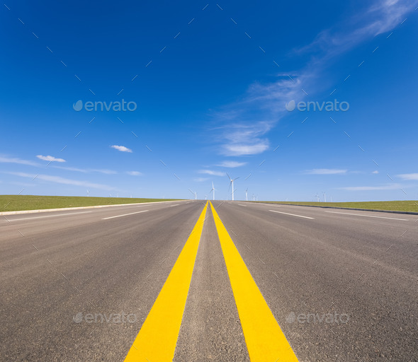 road and wind farm (Misc) Photo Download