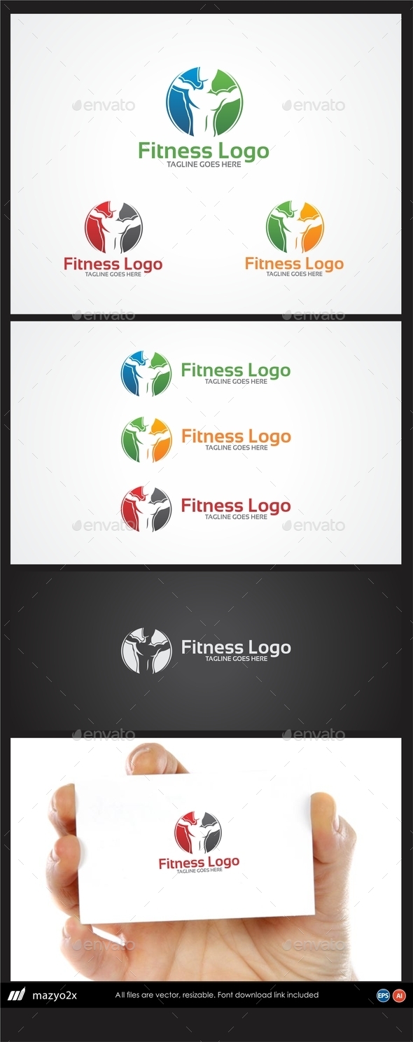 Fitness Body Building Logo (Humans)