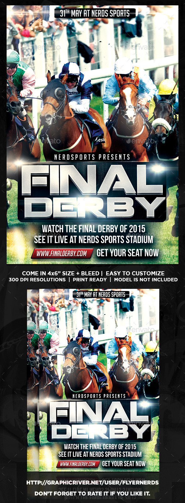 GraphicRiver Final Derby Horse Racing Championships Flyer 11010292 GraphicRiver Final Derby Horse Racing Championships Flyer 11010292