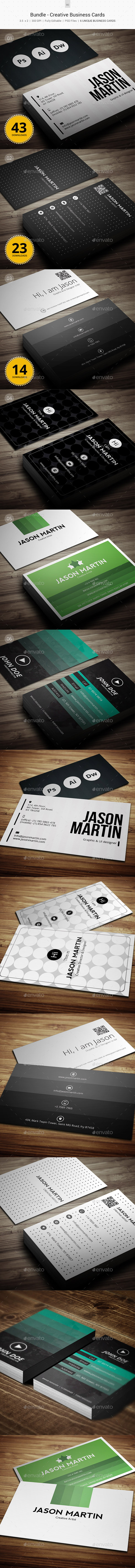 GraphicRiver Bundle 6 in 1- Business Cards 90 10981745 GraphicRiver Bundle 6 in 1- Business Cards 90 10981745