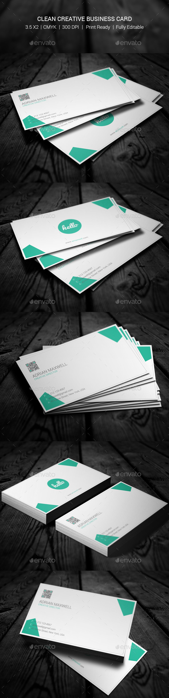 GraphicRiver Clean Creative Business Card 11011925 GraphicRiver Clean Creative Business Card 11011925