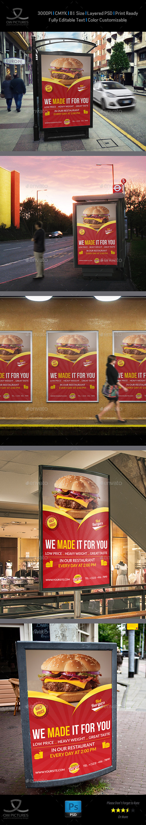 GraphicRiver Burger Restaurant Poster Template Vol.3 11012399 GraphicRiver Burger Restaurant Poster Template Vol.3 11012399
