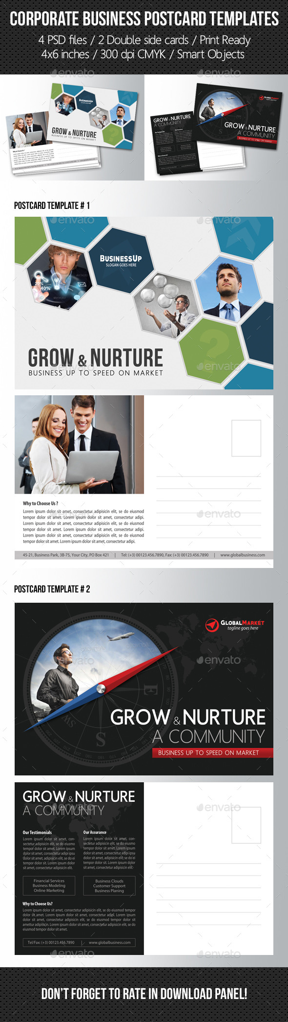 GraphicRiver Corporate Business Postcard Template Pack 11013662 GraphicRiver Corporate Business Postcard Template Pack 11013662