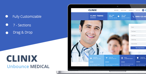 ThemeForest CLINIX Medical Unbounce Landing Page 10955210 ThemeForest CLINIX Medical Unbounce Landing Page 10955210