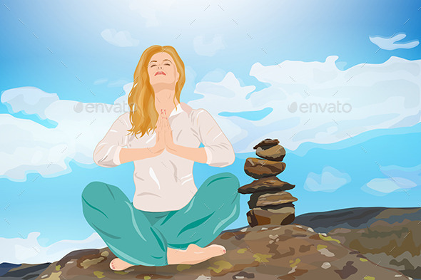 GraphicRiver Young Woman Relaxing 11016340 GraphicRiver Young Woman Relaxing 11016340
