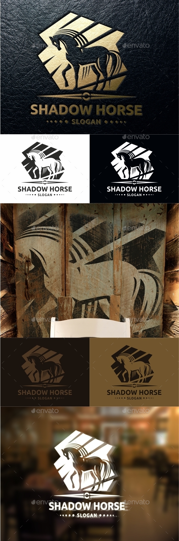 GraphicRiver Shadow Horse Logo Template 11016345 GraphicRiver Shadow Horse Logo Template 11016345