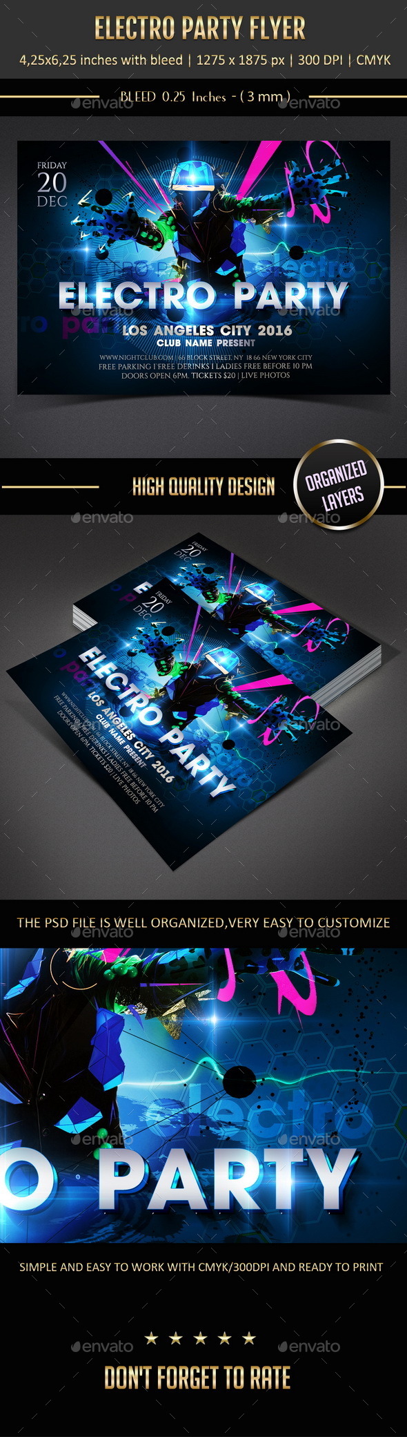 Electro Party Flyer (Clubs & Parties)