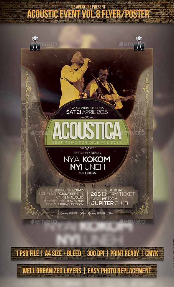 Acoustic Event Flyer / Poster Vol.8 (Events)