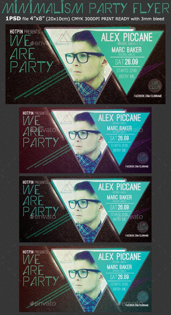 Minimalism Party Flyer Template 6 (Clubs & Parties)