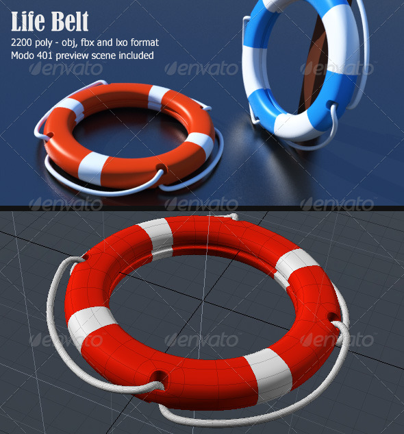 Lifebelt 3D Object - 3DOcean Item for Sale