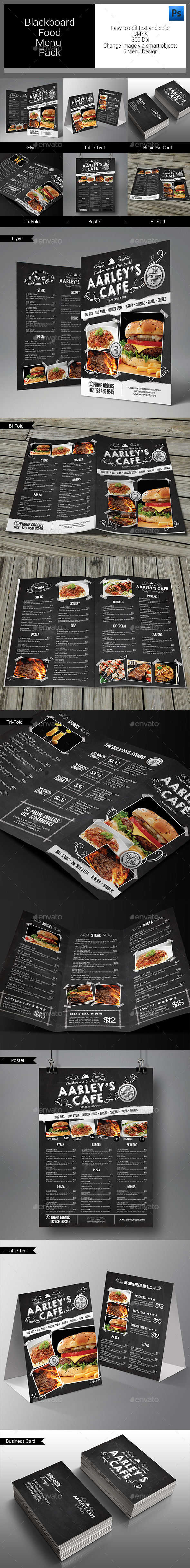 GraphicRiver Blackboard Food Menu Bundle 11020267 GraphicRiver Blackboard Food Menu Bundle 11020267