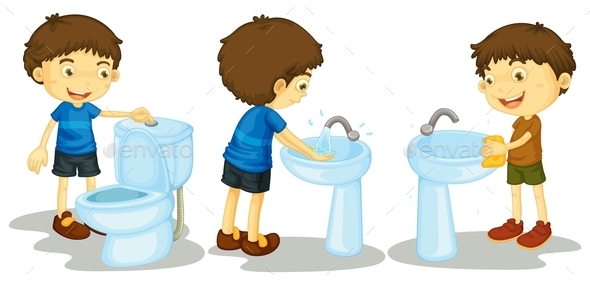 GraphicRiver Boy and Toilet 11020428 GraphicRiver Boy and Toilet 11020428
