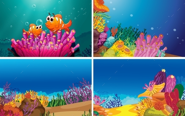 GraphicRiver Underwater Scenes 11020764 GraphicRiver Underwater Scenes 11020764