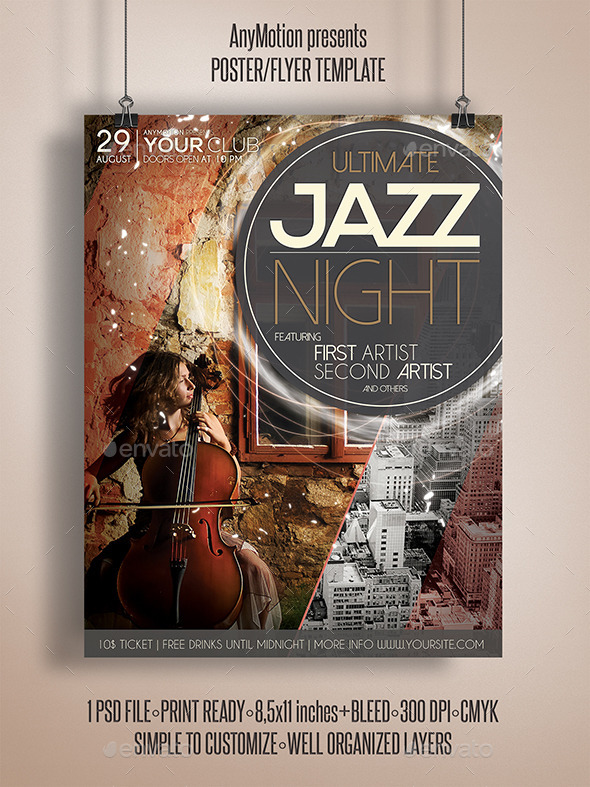GraphicRiver Ultimate Jazz Night Flyer 11021380 GraphicRiver Ultimate Jazz Night Flyer 11021380