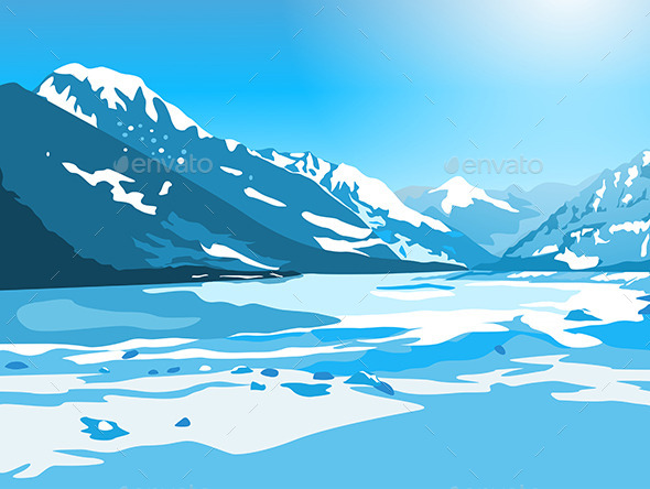 GraphicRiver Mountains and Lake 11022297 GraphicRiver Mountains and Lake 11022297