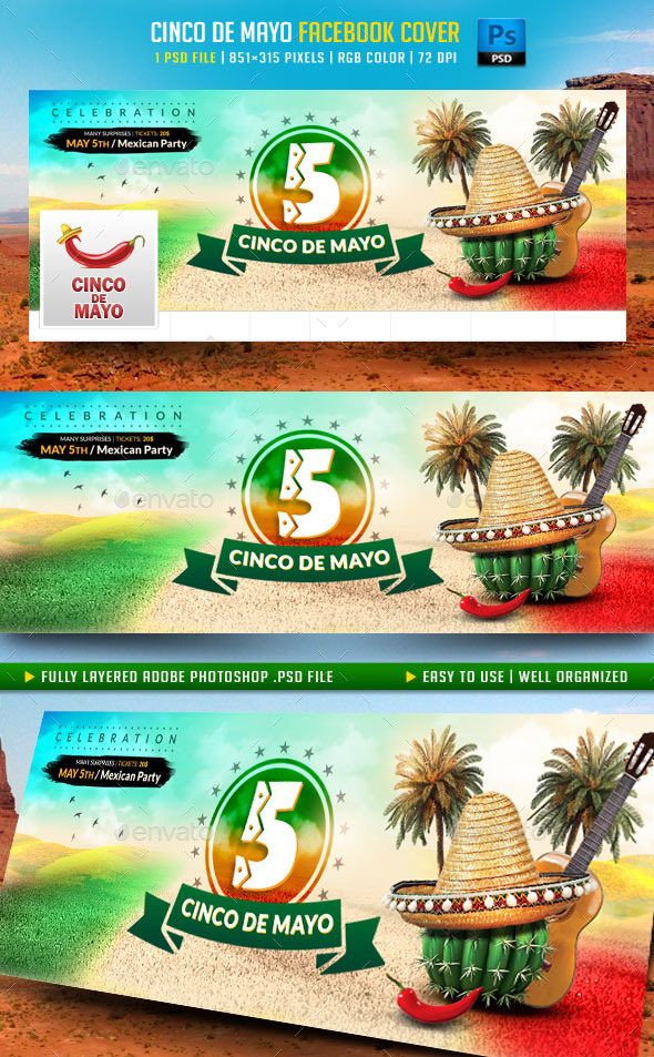 GraphicRiver Cinco de Mayo Facebook Cover 11022299 GraphicRiver Cinco de Mayo Facebook Cover 11022299