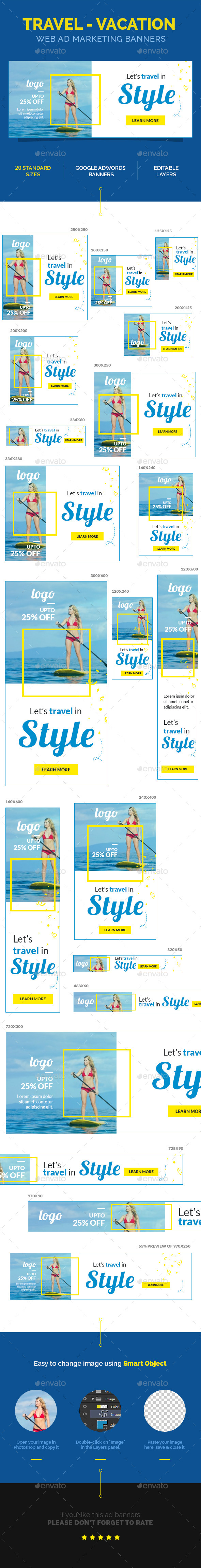 GraphicRiver Travel Vacation Web Ad Marketing Banners 11022465 GraphicRiver Travel Vacation Web Ad Marketing Banners 11022465