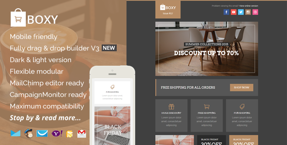 ThemeForest Boxy eCommerce Email Template & Builder Access 11022740 ThemeForest Boxy eCommerce Email Template & Builder Access 11022740