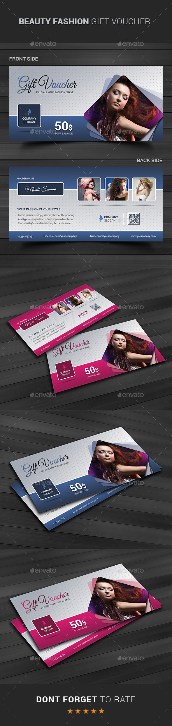GraphicRiver Beauty Fashion Gift Voucher 11022967 GraphicRiver Beauty Fashion Gift Voucher 11022967