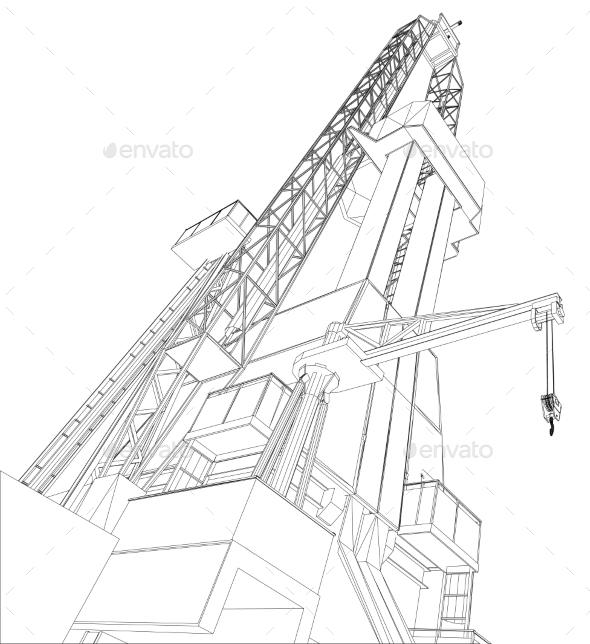 GraphicRiver Oil Rig 11023388 GraphicRiver Oil Rig 11023388