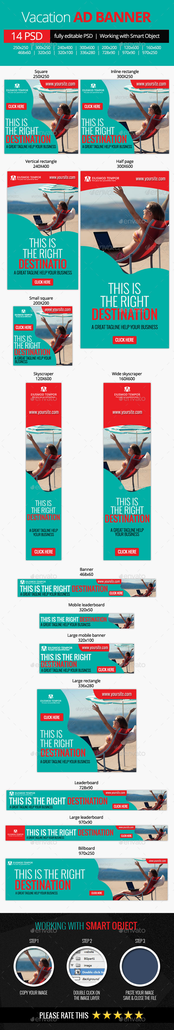 GraphicRiver Holiday Vacation web banners 11023516 GraphicRiver Holiday Vacation web banners 11023516