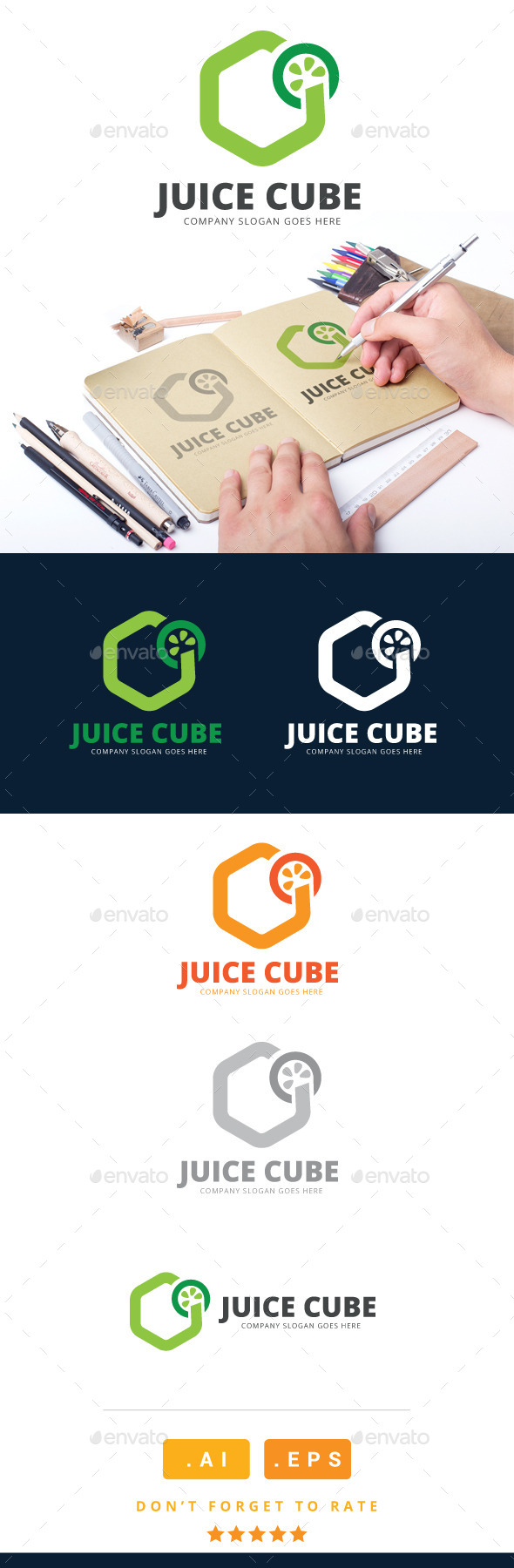 GraphicRiver Juice Cube Logo 11023559 GraphicRiver Juice Cube Logo 11023559