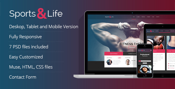 Sports&Life - Gym & Fitness Muse Template