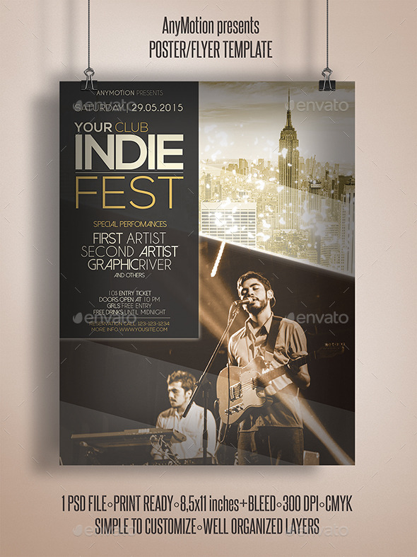 GraphicRiver Indie Fest Flyer 11024784 GraphicRiver Indie Fest Flyer 11024784