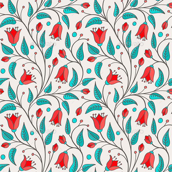 GraphicRiver Seamless Bellflower Pattern 11025049 GraphicRiver Seamless Bellflower Pattern 11025049