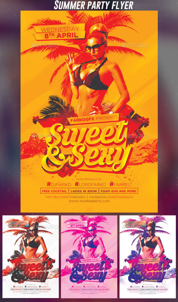 GraphicRiver Summer Party Flyer 11025401 GraphicRiver Summer Party Flyer 11025401