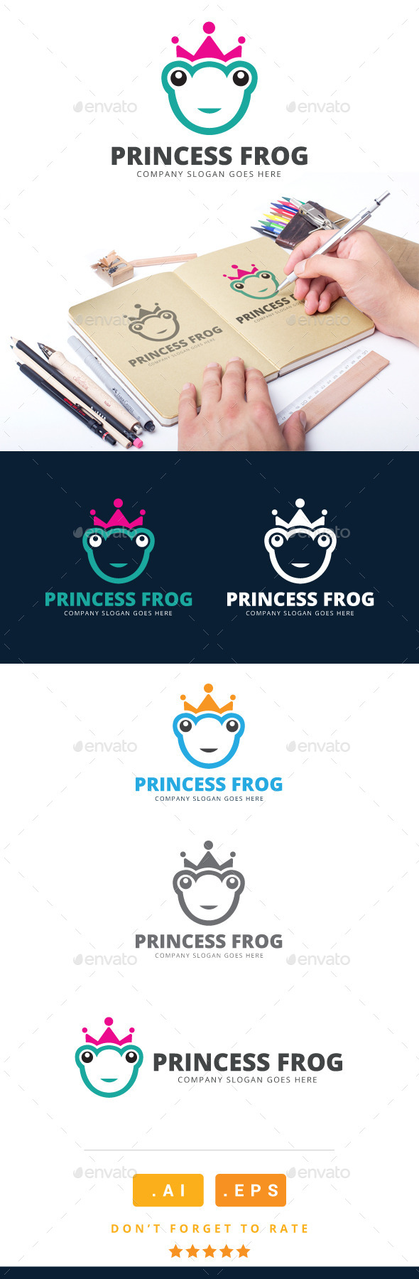 GraphicRiver Princess Frog Logo 11025763 GraphicRiver Princess Frog Logo 11025763