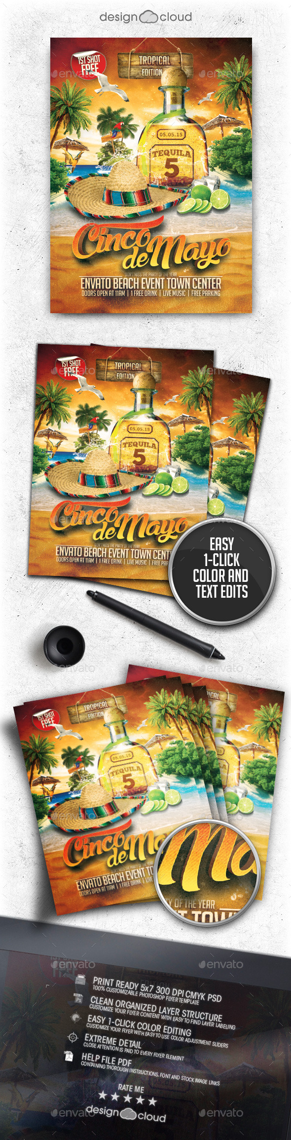 GraphicRiver Cinco De Mayo Beach Party Flyer Template 11027556 GraphicRiver Cinco De Mayo Beach Party Flyer Template 11027556
